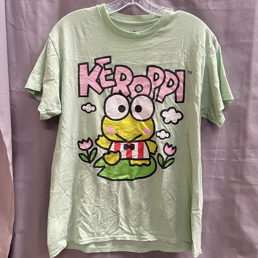 Sanrio Keroppi t-shirt in light green Size Small Anime BR2181